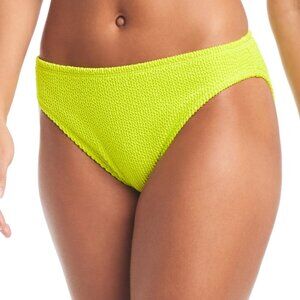 Bar III Sunny Lime Textured Hipster Bikini Bottoms